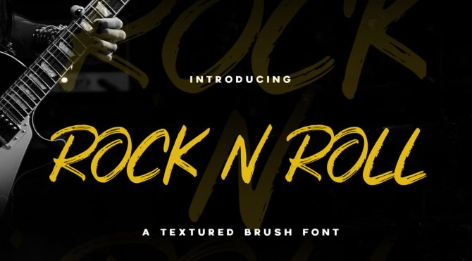 Rock N Roll – Fonte brush texturizada Grátis - Criativo.Design