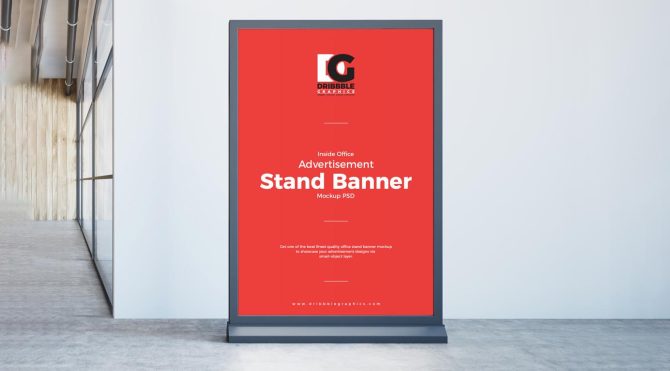 destraque - Free-Inside-Office-Advertisement-Stand-Banner-Mockup-PSD